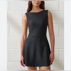 NWT Abercrombie & Fitch YPB sculptLUX Black Sleeveless Mini Dress Size Small